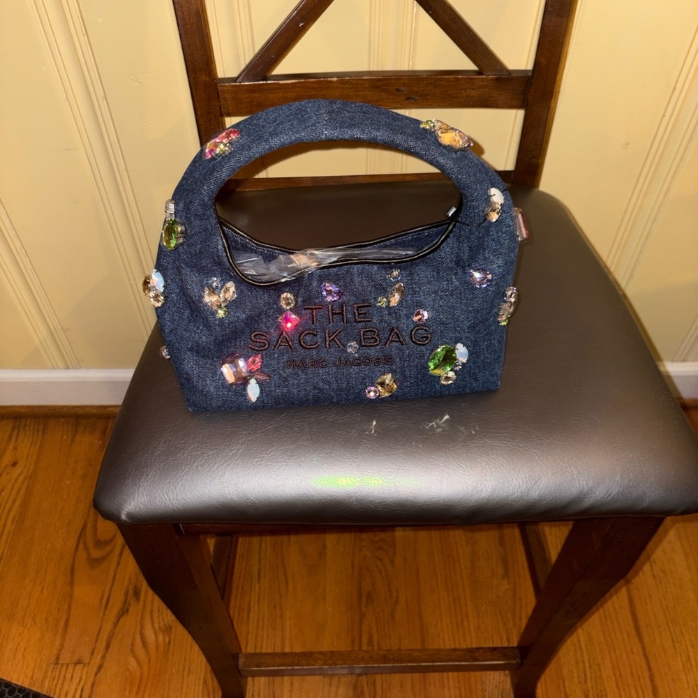 Marc Jacobs The Mini Sack Gem Denim Sack Bag NWT